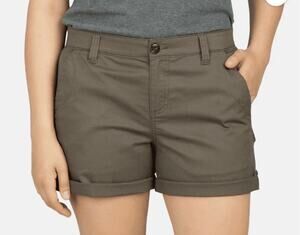 Boston Traders Olive Green Roll Cuff Utility Shorts Women’s Stretch NWT Stretch